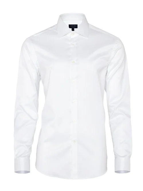499x666 germirli non iron beyaz twill klasik yaka tailor fit gomlek non iron gomlek germirli 7045 35 B - Germirli