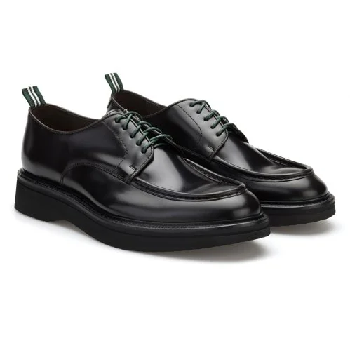 499x666 green george aci kahve deri bagcikli live tech tabanli italyan ayakkabi shoes green george 17658 66 B - Germirli